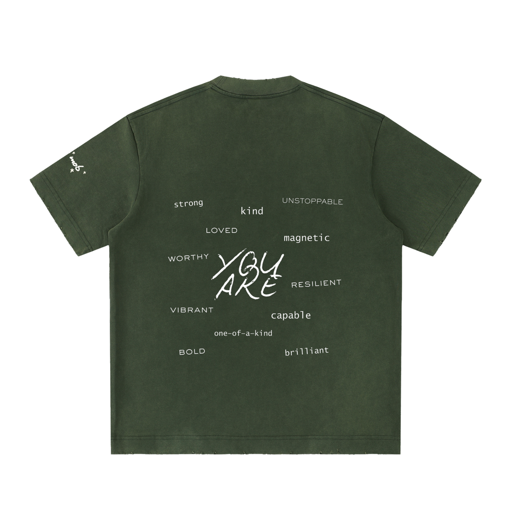Believe In Yourself Heavyweight Frayed Shirt