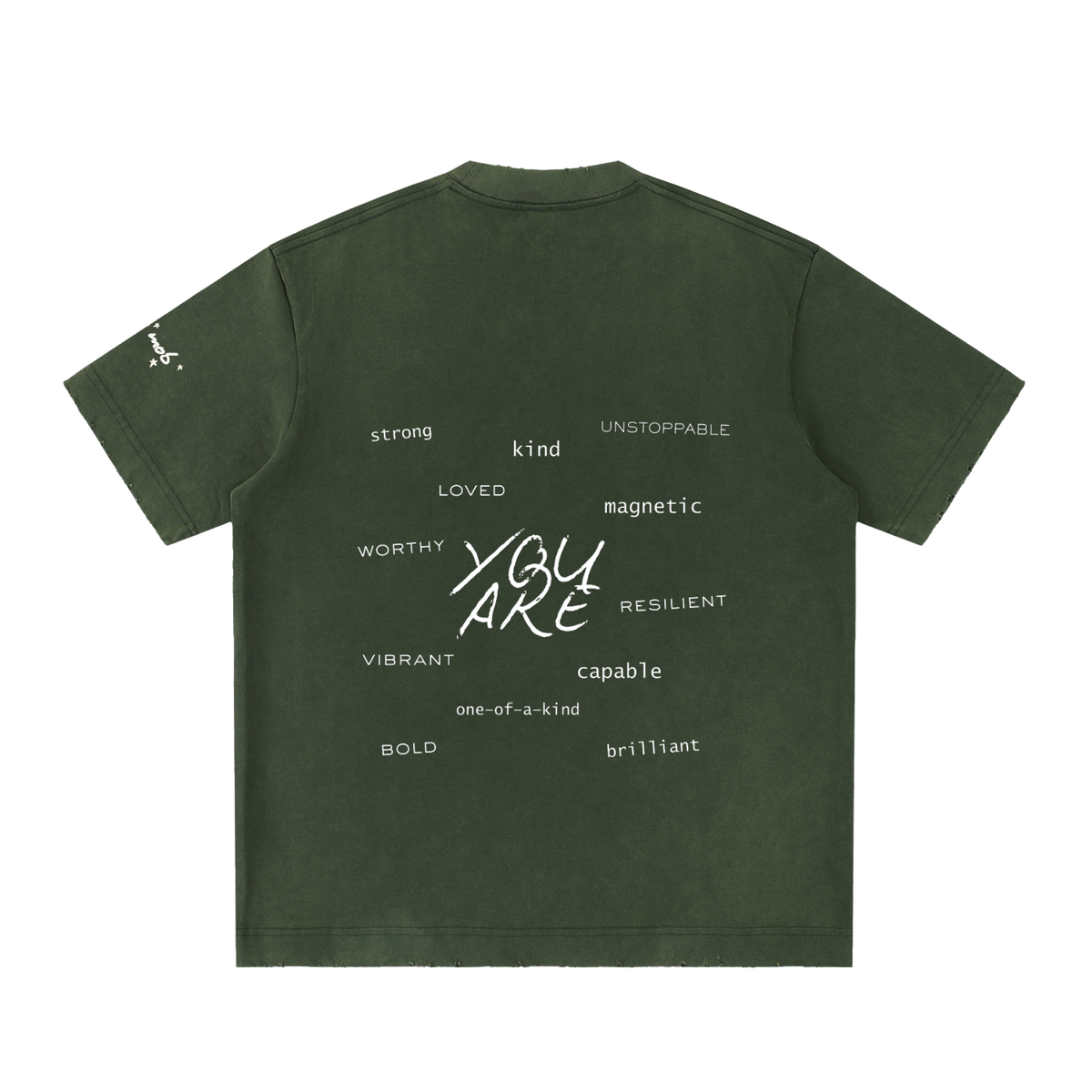 Believe In Yourself Heavyweight Frayed Shirt